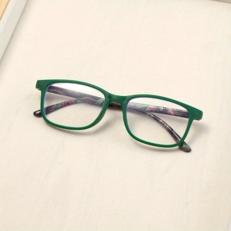 4PCS Elegant Floral Reading Glasses for Women - Square Full Frame Reading Glasses
