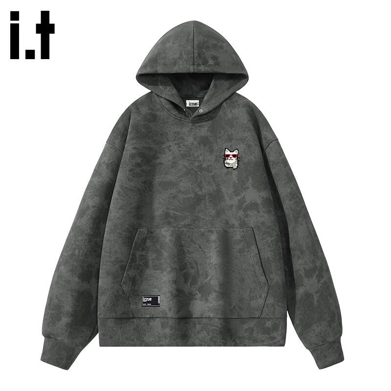 

izzue it Мужская толстовка с капюшоном тай-дай в уличном стиле L