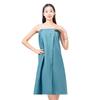 Women's Cotton Bathrobe: Absorbent Wraparound Bandeau Dress
