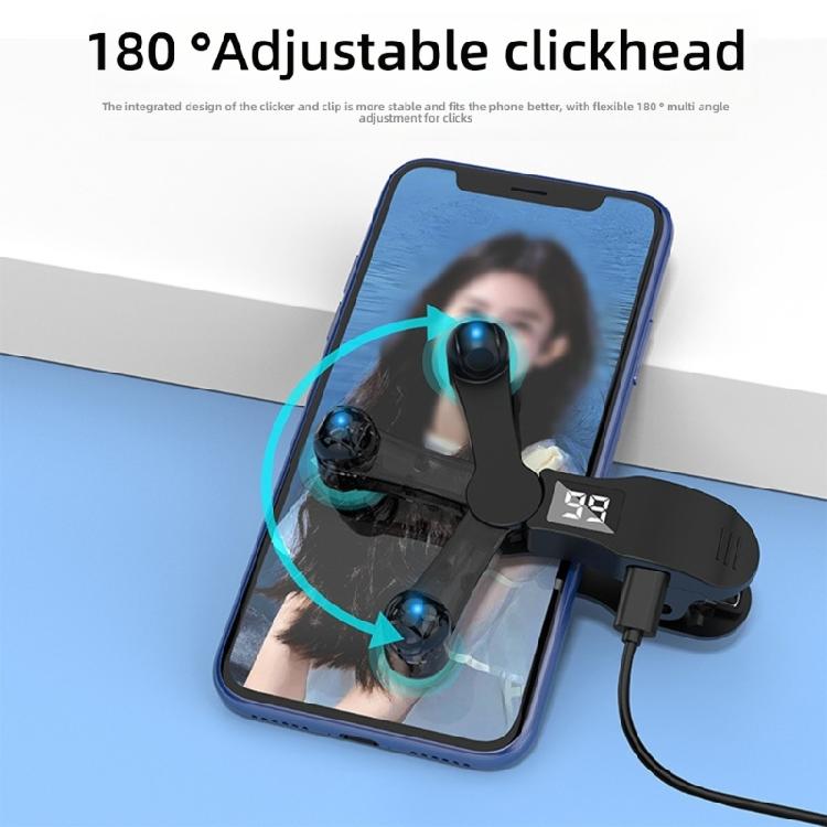 Smartphone Touch Automation Device 2 Units Adjustable Tapping Rate Universal Compatibility Quick Snap On Installation ABS Material
