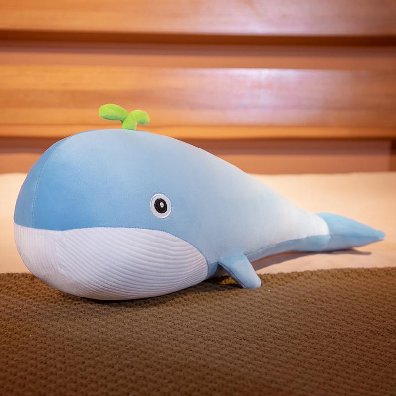 

60-150cm Super Soft Plush Toy Sea Animal Big Blue Whale Soft Toy Stuffed Animal Children s birthday gift 65cm синий