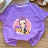 KPop Demon Hunters Summre Girl Clothes Rumi Mira Zoey Short Sleeve T Shirt Kids Summer Casual Tops Cartoon Toddler Cotton Tee