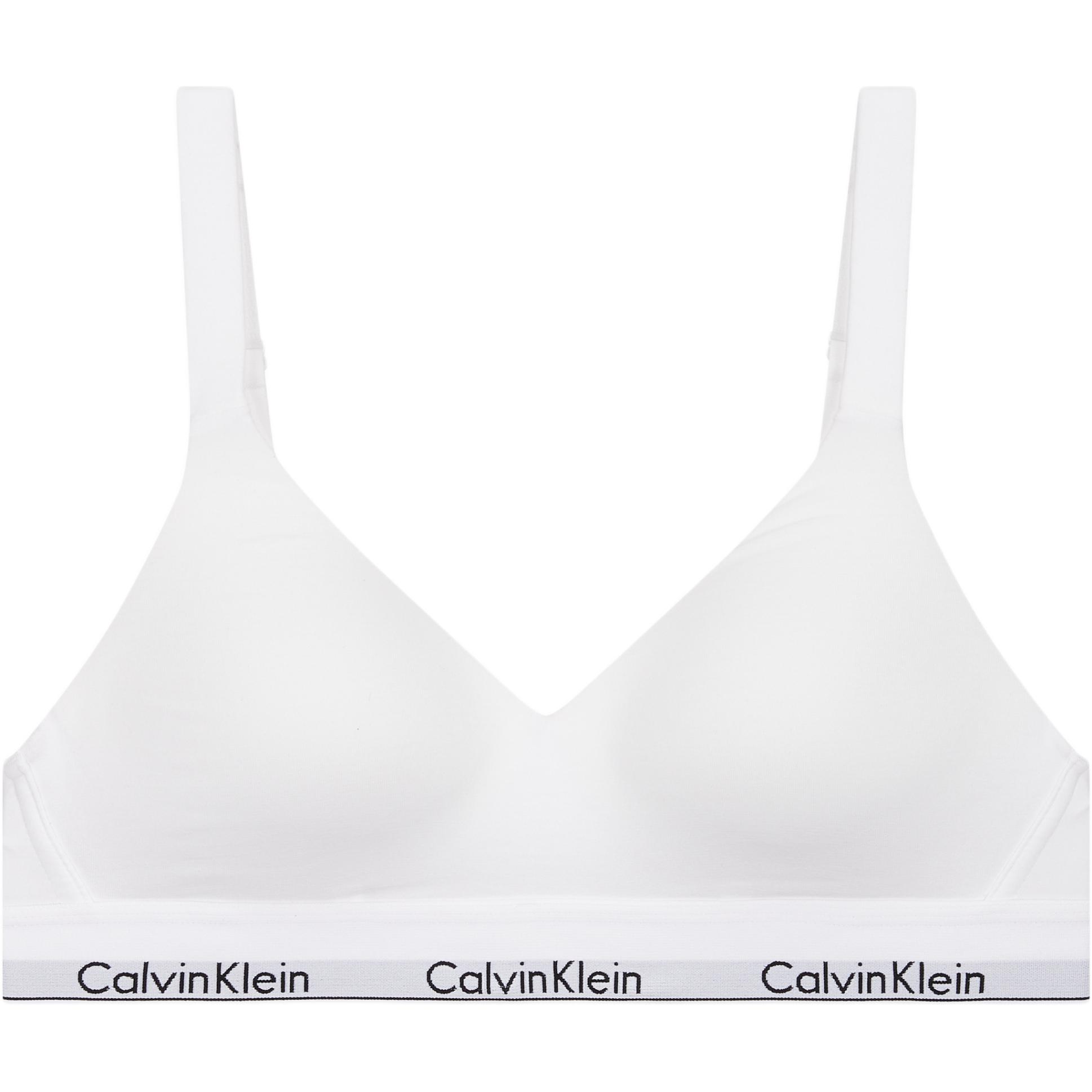 

Calvin Klein Soft Letter Minimalist Double-Breasted Bra Women underwear White QF7900-100 M
