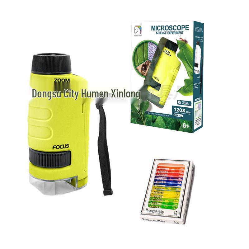 Portable HD Children's Microscope: Educational Science Experiment Set for Elementary Students