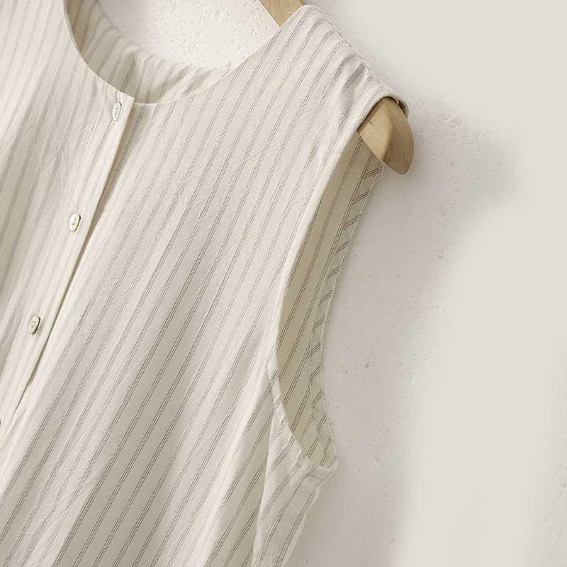 Spring and summer striped loose vest dress