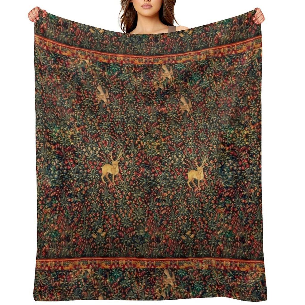 Medieval Tapestry Throw Blanket Flannels Valentine Gift Ideas Shaggy Luxury Brand Blankets