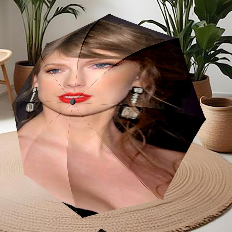 Taylor Theme Automatic Umbrella, Lightweight & Portable, 8 Rib, Perfect for Outdoor Travel, Birthdays, Christmas, Gifts.
