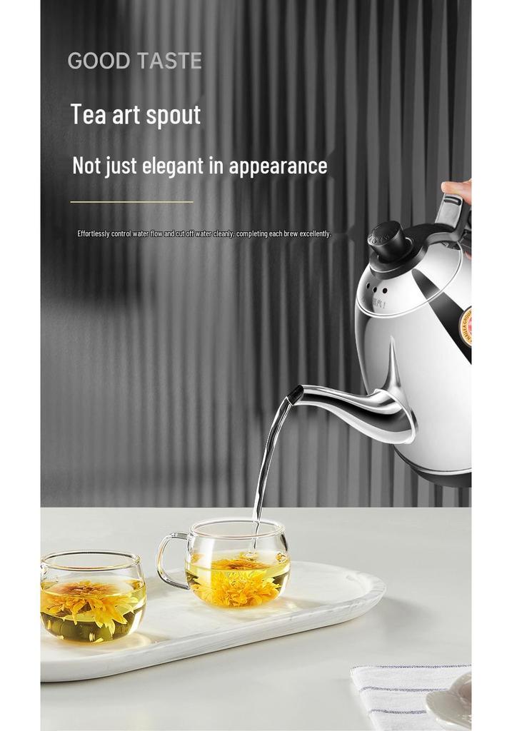Golden Stove E-400A Electric Kettle, 1.2L Stainless Steel Teapot Tea Set