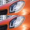 For Smart Fortwo 453 2014-2024 Smoke Black High-Gloss Pre-Cut Headlight Protection Film TPU PPF Anti-Scratch Car Vinyl Wrap Kit