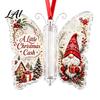 Decorative Ornaments for Parties Butterfly Cash Gift Ornament Christmas Money Holder Hanging Decor with Holiday Decorations Festive Print,