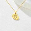 Reunion Map Outline Necklace Hibiscus Guadeloupe Martinique Pendant Necklaces Stainless Steel Guyane Map Necklace For Women