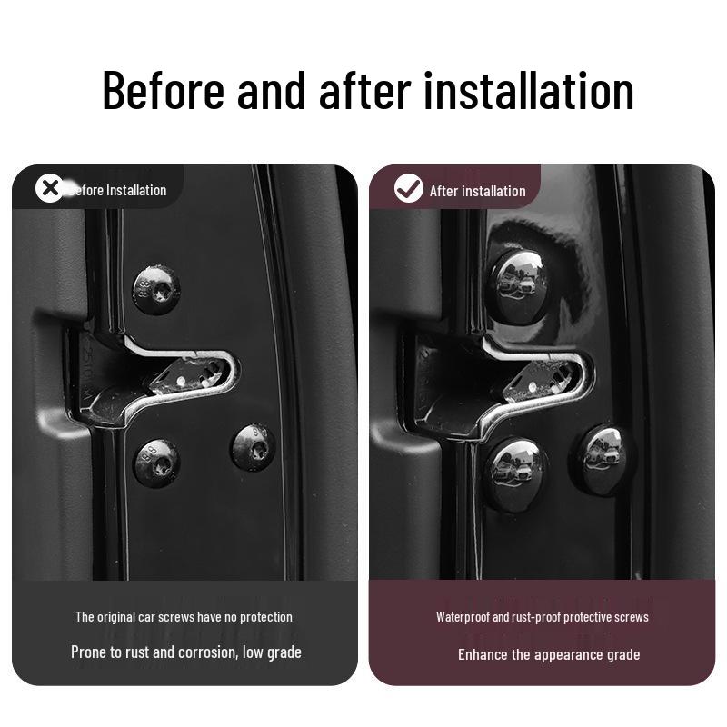 AITO M8 Car Door Screw Rust-Proof Cap and Sticker Set