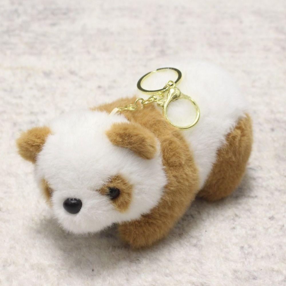 Bag Pendant Panda Plush Toy Home Decor Brown Panda Doll Bag Accessories Stuffed Panda  Xmas Present