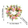 Heart Shaped Wreath Valentine's Wreath Flower Wreath Artificial Rose Garlands