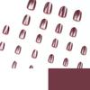 Removable Wearable Purple Cat Eye Short Gem False Nails