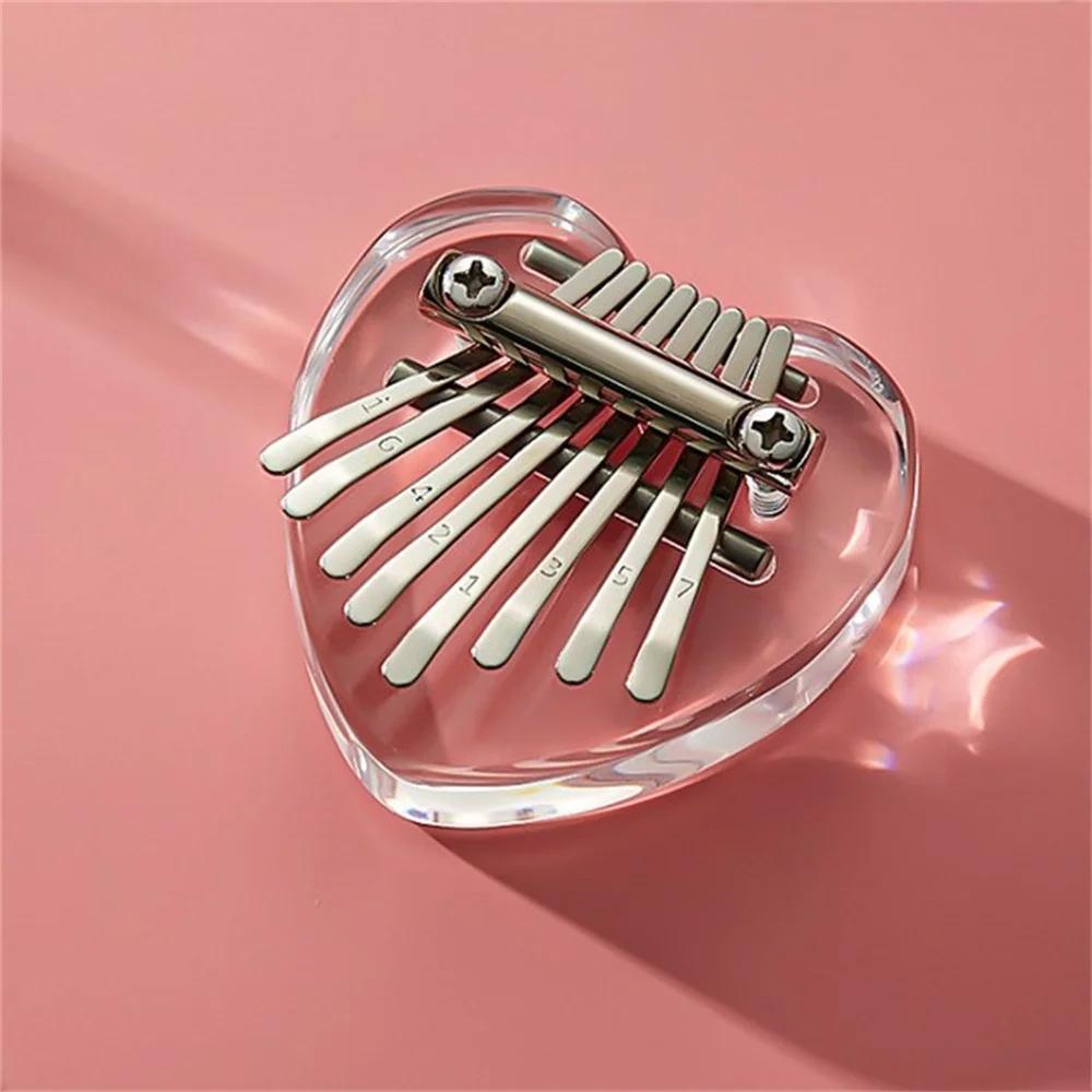 8 Tasten Mini Kalimba Exquisites Finger Daumenklavier Marimba Musikalisch Gutes Zubehör Anhänger Geschenk Finger Tastatur Musikinstrument