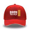 Sandwich sandwich print BORN TO FLY European and American hard top curved edge baseball hat men's outdoor hat