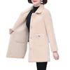 Mom's Winter Coat Imitation Sherpa Mid-length New Style Foreign Style Fur One-piece Woolen Coat for Middle-aged and Elderly Women
