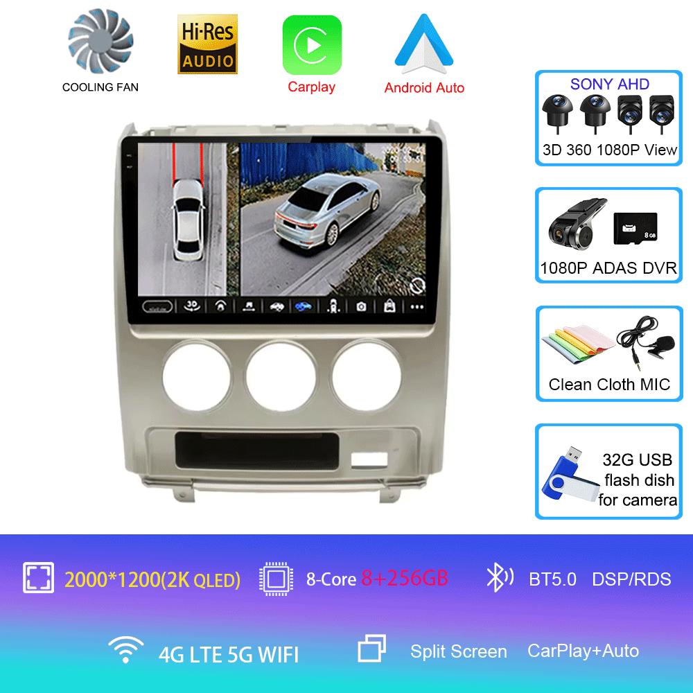 Android 14 For Mitsubishi Delica D5 2007 - 2009 RHD Auto Radio Stereo Head Unit Lettore Multimediale Navigazione GPS No 2din DVD