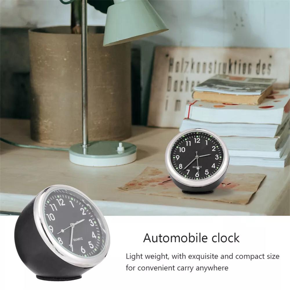 Waterproof Car Dashboard Panel Luminous Clocks + Thermometer + Hygrometer 3 In 1 Kit Motorcycle Bike Boat Mini Watches Ornament