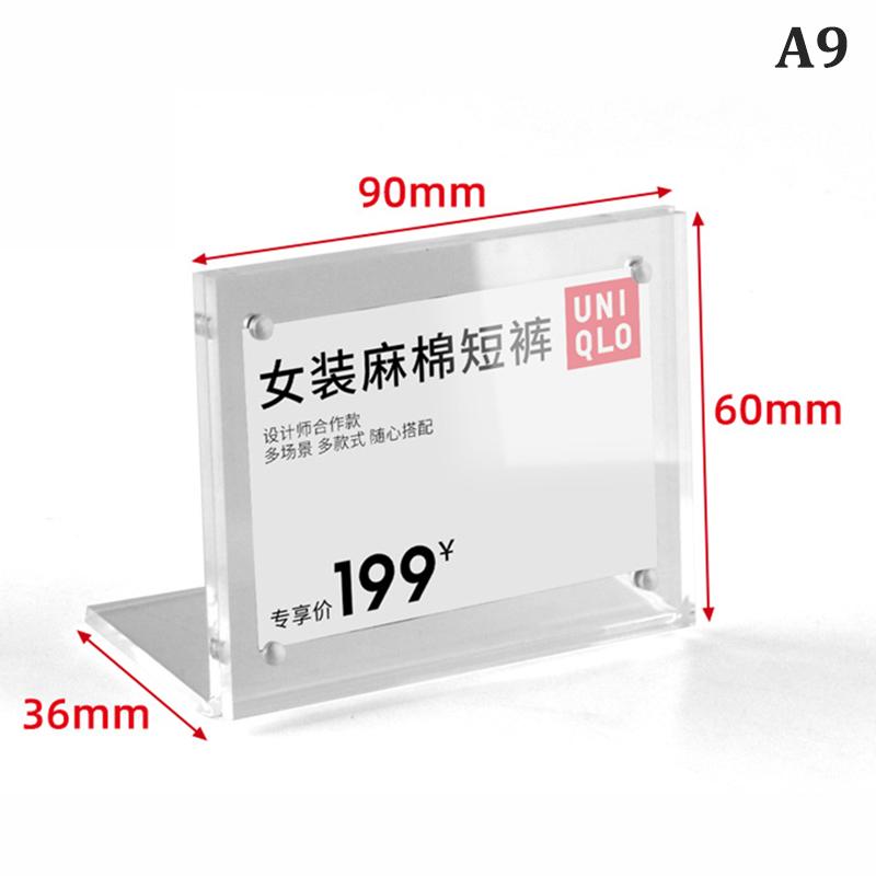 Transparent Photo Frame Acrylic Photocard Holder Picture Frame Price Tag Card Labels Poster Tag Display Stand Desktop Ornament