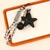 PU Leather Star and Ball Pendant Love Heart Ring Keychain Women Bag Decoration Backpace Accessories for Daily Use or Party Gifts