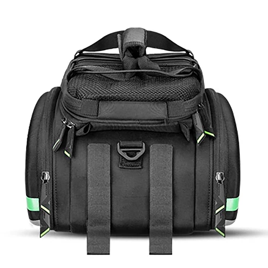 35L Bike Trunk Bag with Fold-Out Pockets A6-03BK - Black