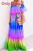 Long Dress With Floral Print And High Waist For Spring And Summer Casual Wear