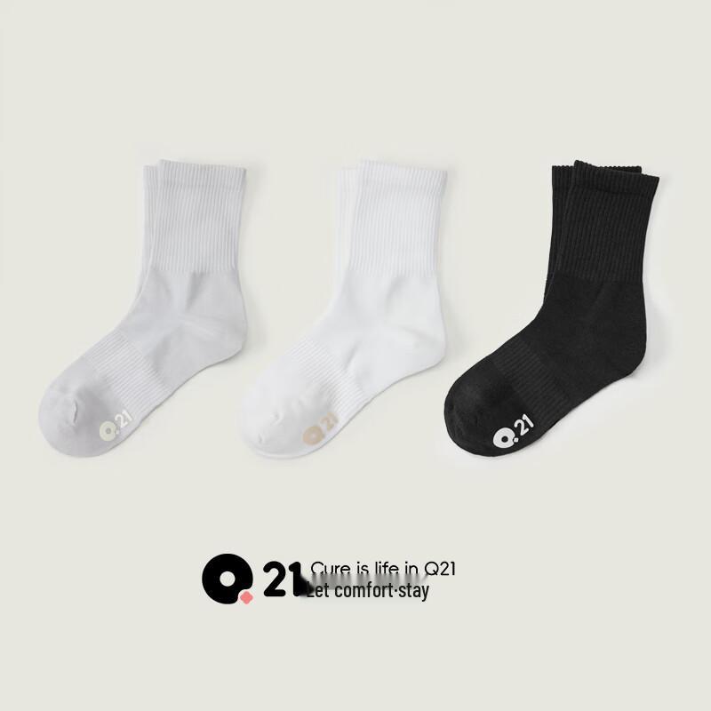 Q21 Kids' Sweat-Wicking Antibacterial Cotton Crew Socks