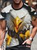 2026 Men's 3D Cartoon Animal Print T-Shirt Soft Stretch Fabric Soft Stretch Polyester Fabric For Men Casual Summer Tops Clothes
