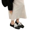 Fashion Casual Woman Shoe Modis Elegant Square Toe Female Footwear 2025 New Dress Comfortable Summer Lace-Up Rubber Sewing Leisure PU Fl