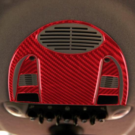 3Pcs Red Carbon Fiber Car Inner Reading Light Panel Civer For Mini Cooper 07-10