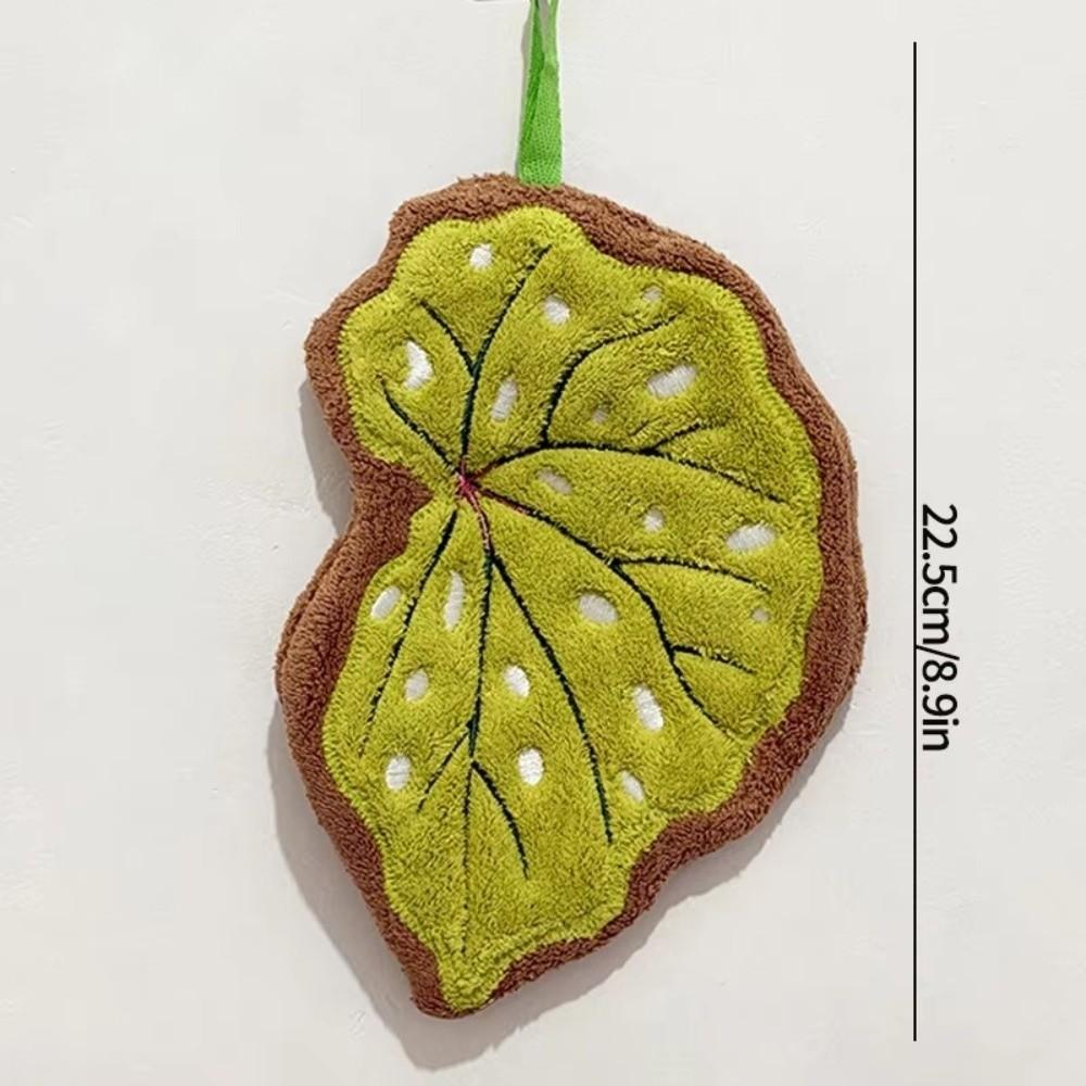 Cartoon Leaf Kitchen Handkerchief Absorb Water Cleaning Cloth New Hand Towel  Kitchen