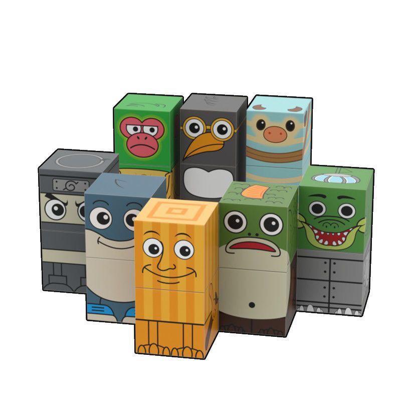 AI Character Magnetic Building Blocks Tung Tung Tung Sahur Assembly Building Blocks Character Building Blocks Tabletop Game