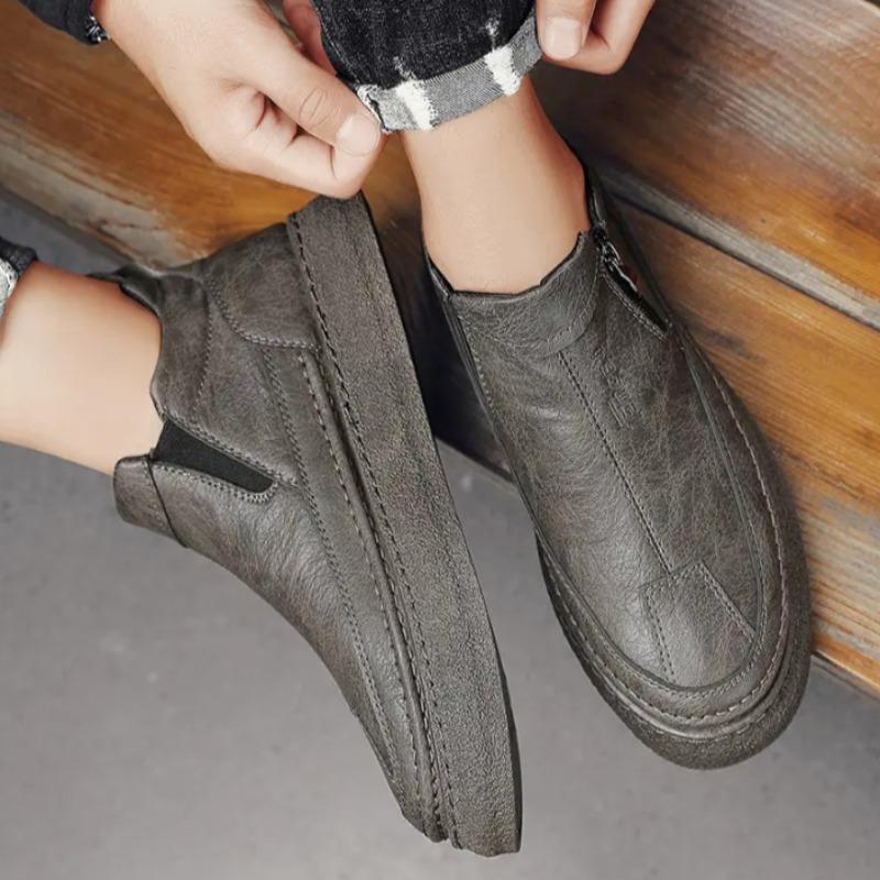 

Коричневые мужские кожаные туфли платформа мужская повседневная обувь толстая подошва классические оригинальные в продаже бесплатная доставка доставка мода 2025 пу 44