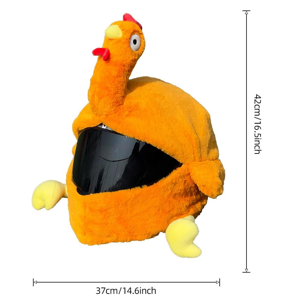 Motorrad Vollhelm Abdeckung Cartoon Plüsch Truthahn Helm Abdeckung Stoff Schutz Lustige Helm Abdeckung Motorrad Zubehör