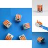 Versatile And Reliable 3 Way Reusable Spring Lever Terminal Block Electric Cable Connector Wire