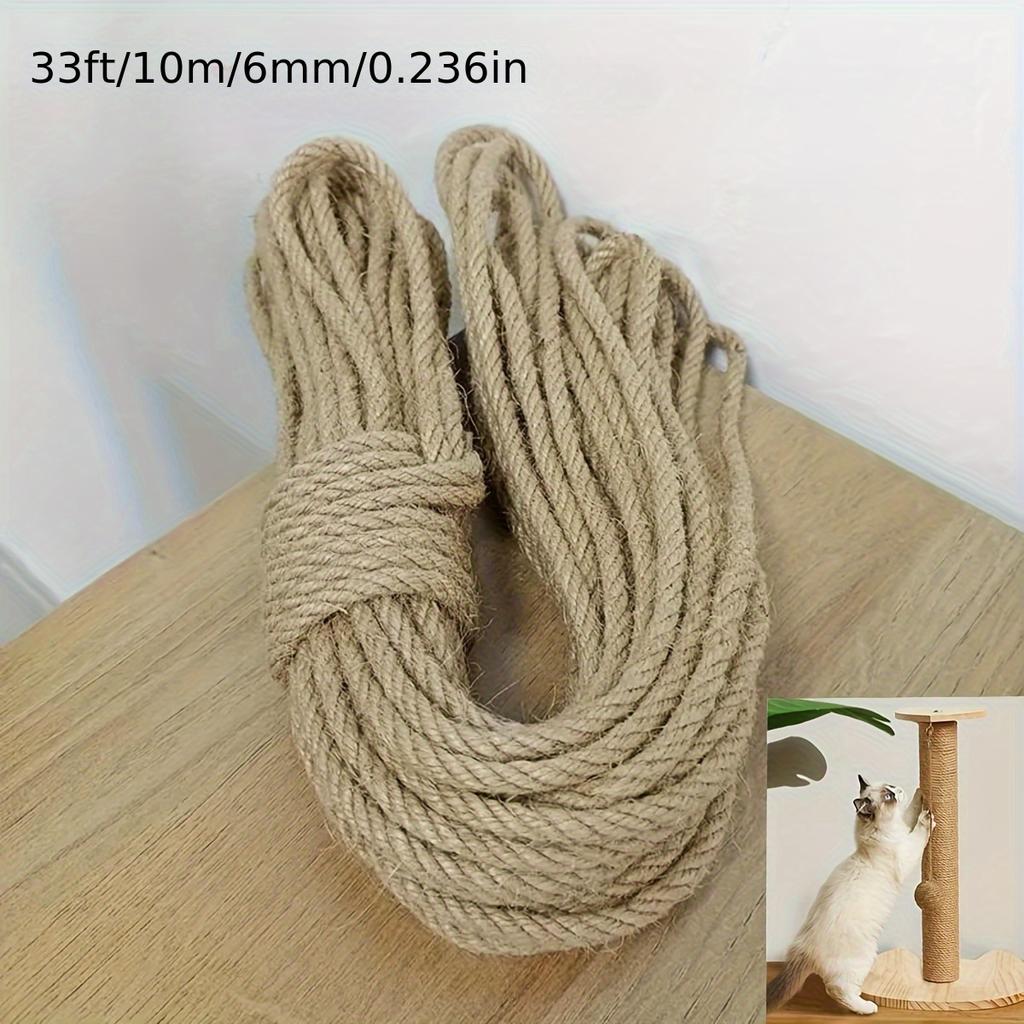 Durable Natural Hemp Rope, suitable for cat scratching posts-powerful sword hemp replacement ropes, DIY claw care accessories