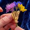 Flower Bouquet Clip Brooch Wearable Floral Pin for Wedding Party Bridal Corsage Dress Hat Shawl Decoration Ladies Bride Gift