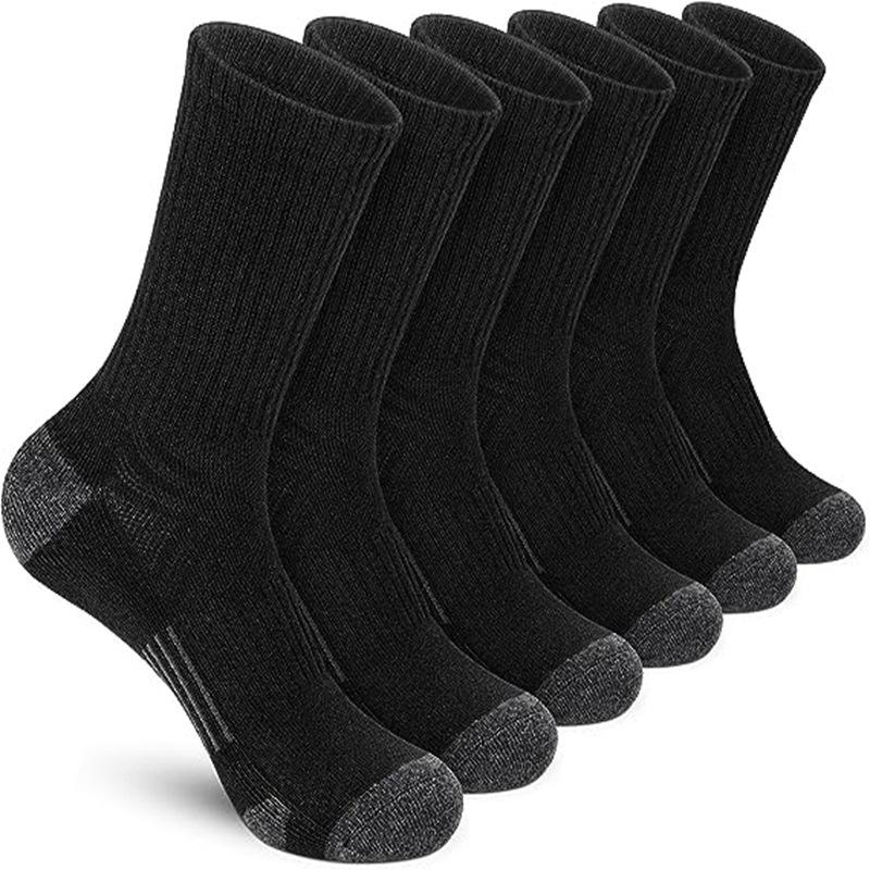 6 Paar Herren Outdoor-Turnsocken Hochwertige, bequeme, weiche, gepufferte Laufsocken Atmungsaktiv Große Größe Neuer Stil EU39-46