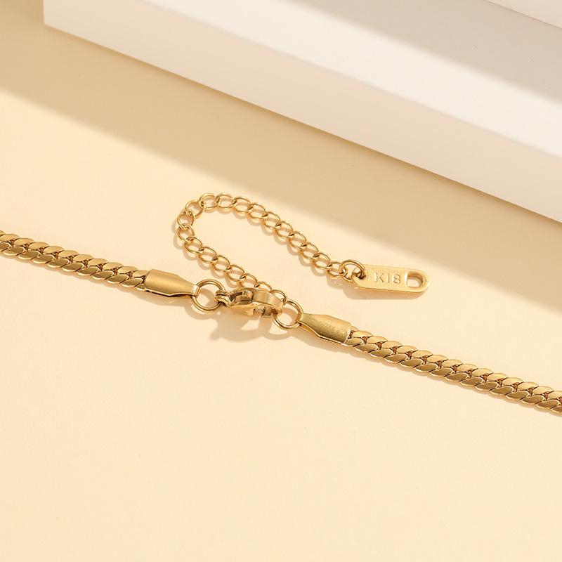 Titanium Steel Fashion Fu Zi Pendant Necklace Female
