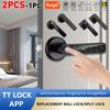 Fingeravtrycksdörrlås TTLOCK App-styrning Fingeravtryckssäkerhetshandtag Låstyp C Nödladdning för dörrar med 3,5-6,5 cm tjocklek