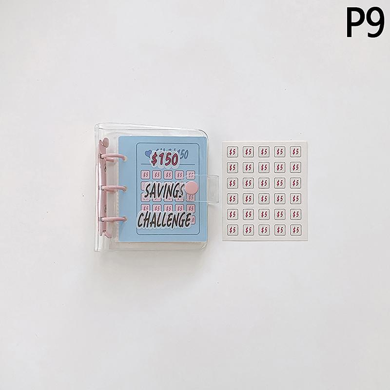 Pvc $1000 Pengesparing Utfordring Permknapplukking Mini Budsjettperm Konvoluttspareutfordringer Bok Holdbar bærbar