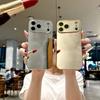 Luxury Solid Color Shockproof Makeup Mirror Phone Case For iPhone 17 Pro Max 15 14 13 12 11 16 Pro Max XS XR 8 7 Plus Back Cover