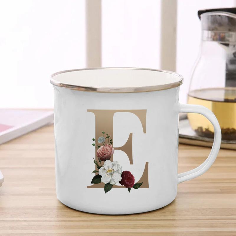 26 A To Z Initials Glod Letter Mugs Print Enamel Mug Coffee Cup Drinkware Personalized Gift Unusual Tea Cup Cupshe Custom Cups