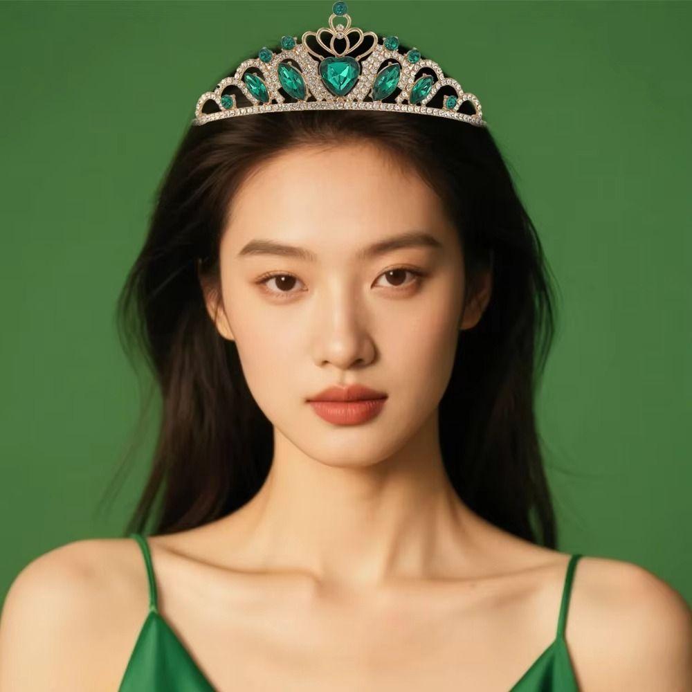 Rhinestone Zinc Zinc Alloy Crystal Headpiece Crown Bling Bling Bridal Headwear  Daily Hair Accessories
