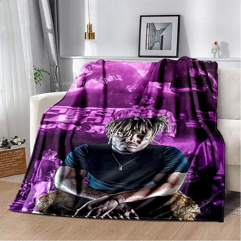 Album Rapper Juice Wrld 999 Blanket Poster Art Printed Flannel Blanket Soft Bedspread Sofa Warming Cover Gift for Music Fans