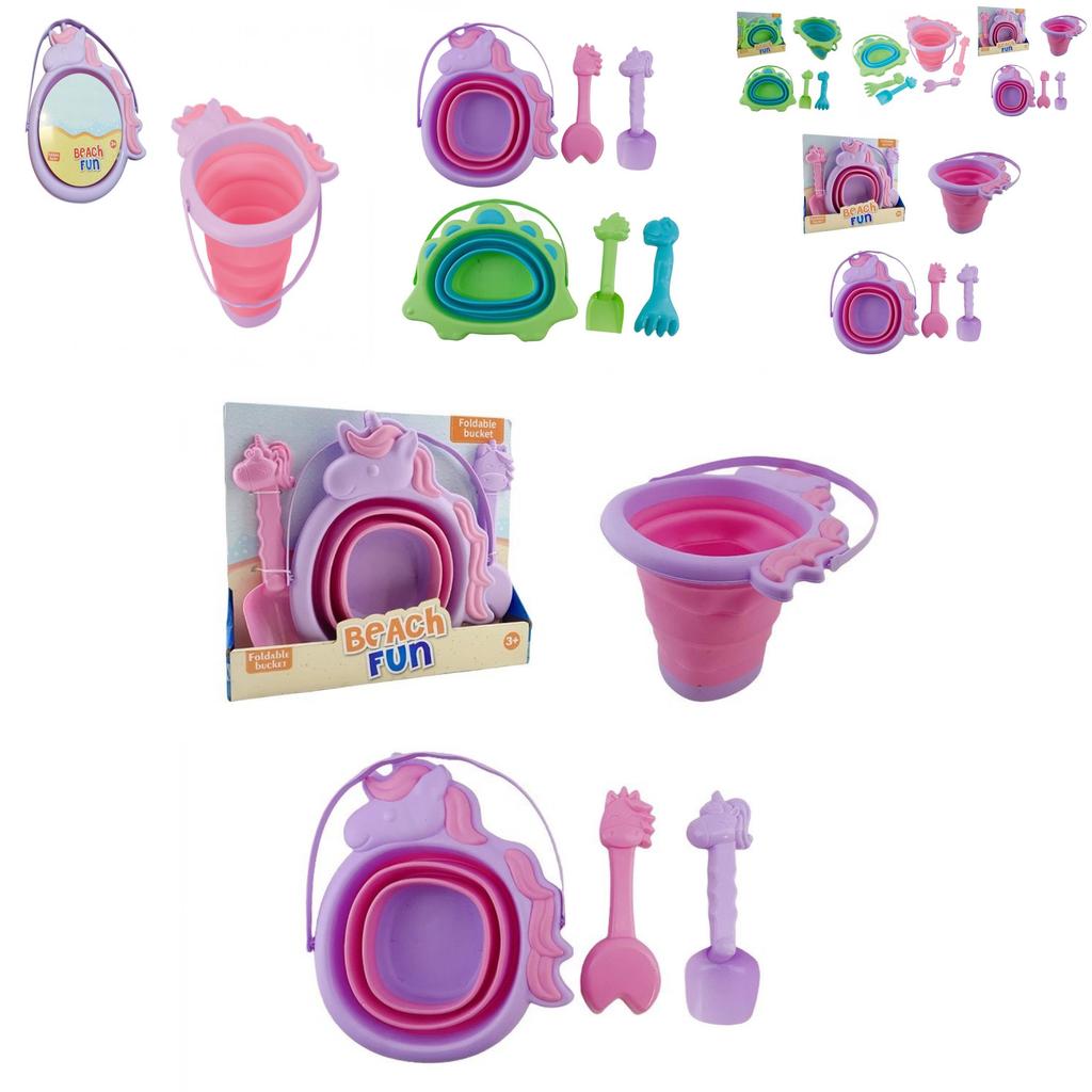 New Soft Silicone 2.5l Foldable Portable Water Bucket For Outdoor Play And Sand Fun