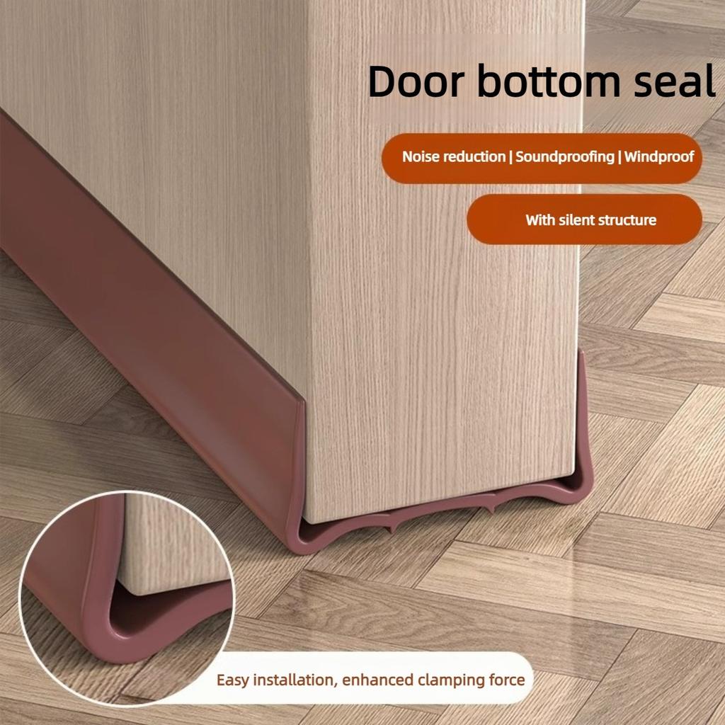 No Adhesive Door Bottom Seal Strip Soundproof Windproof Weather Stripping Insect Prevention Door Seal Accessories Acoustic Panel