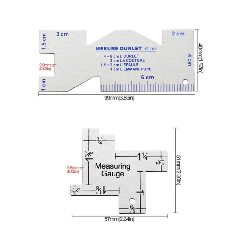Professional Aluminum Ruler Quilting Ruler for Clothing Pattern Making Measure